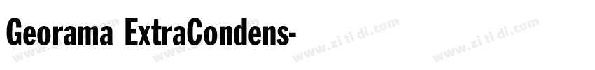 Georama ExtraCondens字体转换